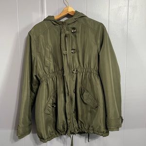 Army green zip up jacket